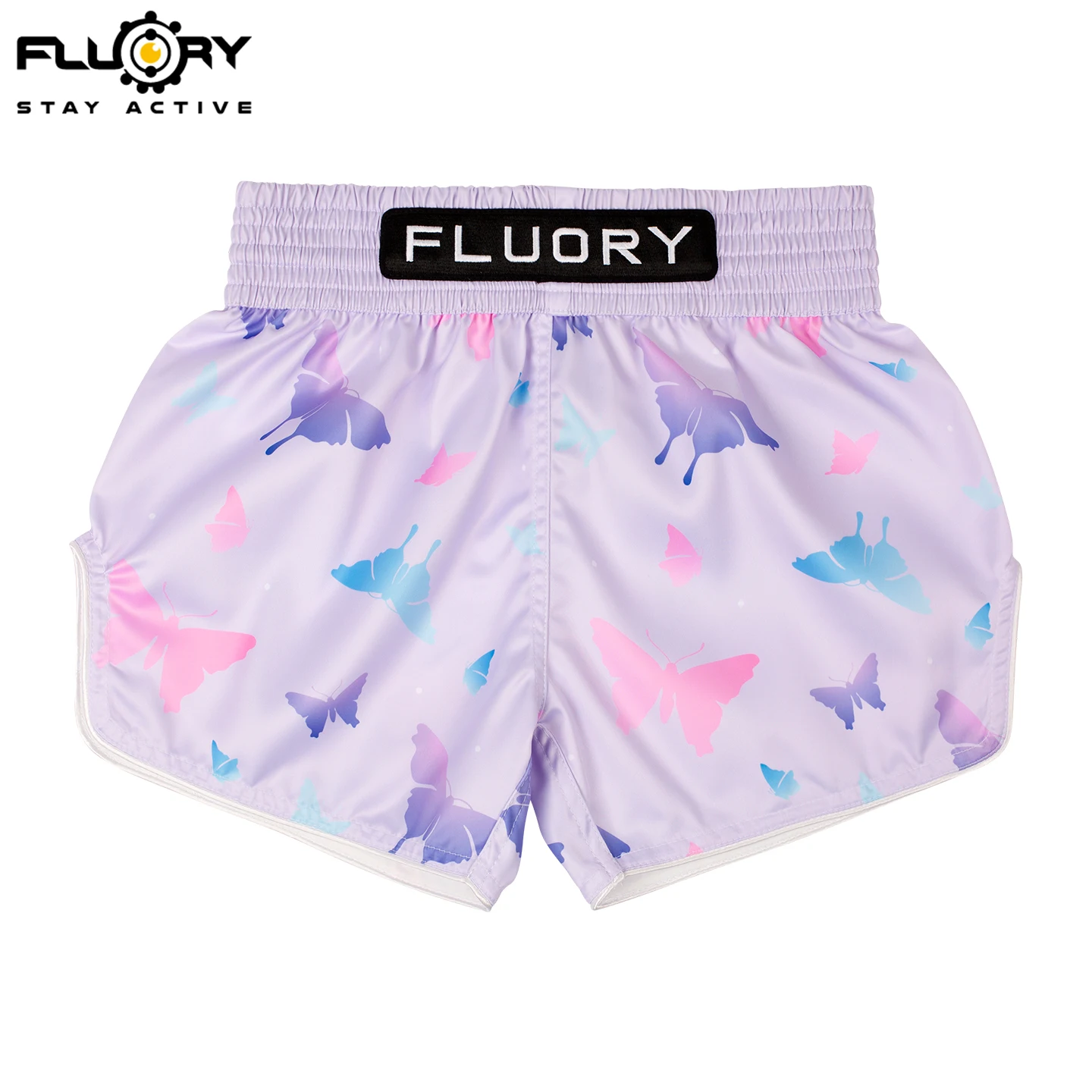 FLUORY Butterfly Muay Thai Shorts, geeignet für Kampfsport, Boxen, MMA-Training, Sporthosen, Muay Thai Boxshorts