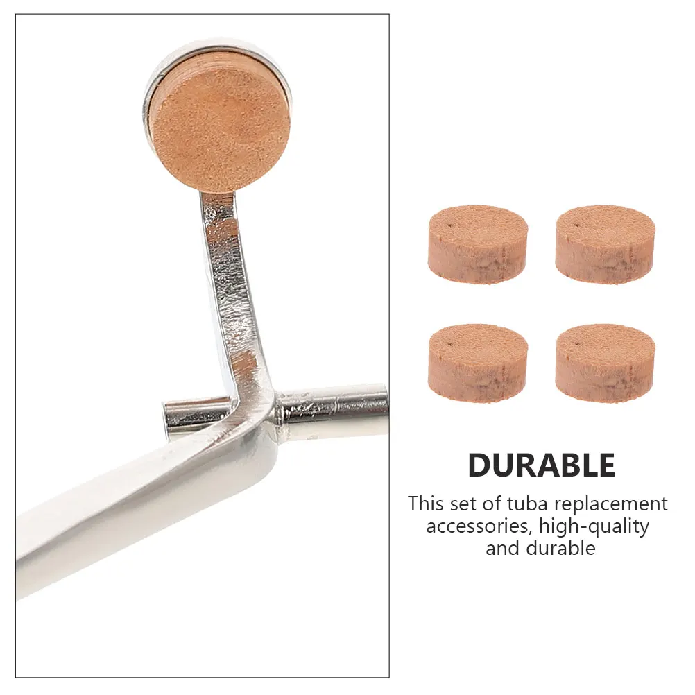 

4pcs Cork Accessories Durable Tuba Cork Pad Accessory Replacement Parts Musical Instrument Key Pad Wood Repair