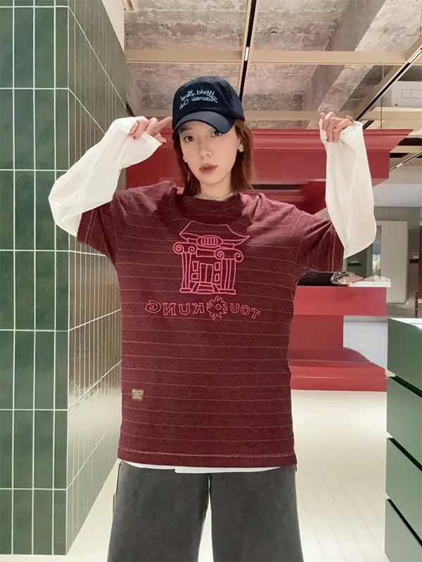 

Женский топ GARCON из органического хлопка с вышивкой, свободный крой, повседневный стиль