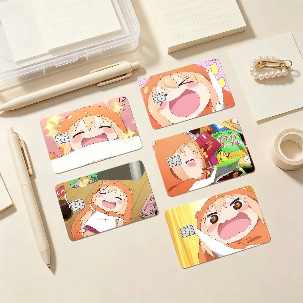 Cute Umaru-chan Card Stickers Credit Card DIY Card Protector Stickers Waterproof Film Skin Cover