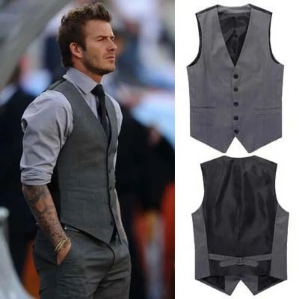 Men\'s Large Size Korean Version Slim-fit Suit Waistcoat Men\'s Wedding Business Vest British Casual Clip Fashion Men