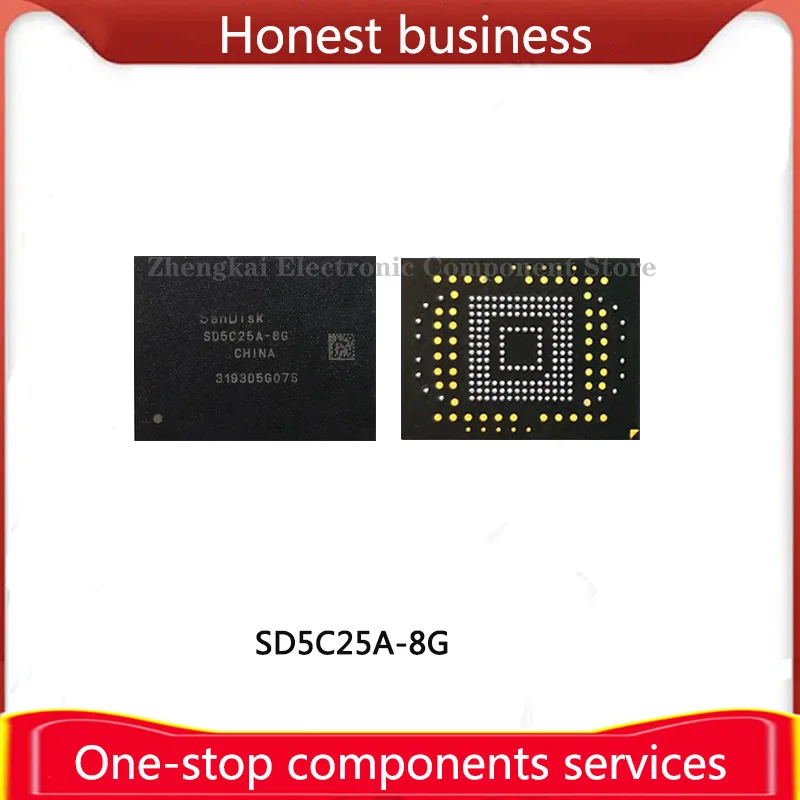 SD5C25A-8G BGA169 EMMC 100% Working 100% Quality SDIN5C25A-8G SDIN5F1-64G SD5C25A Chip Mobile Phone Hard Disk Memory 8GB