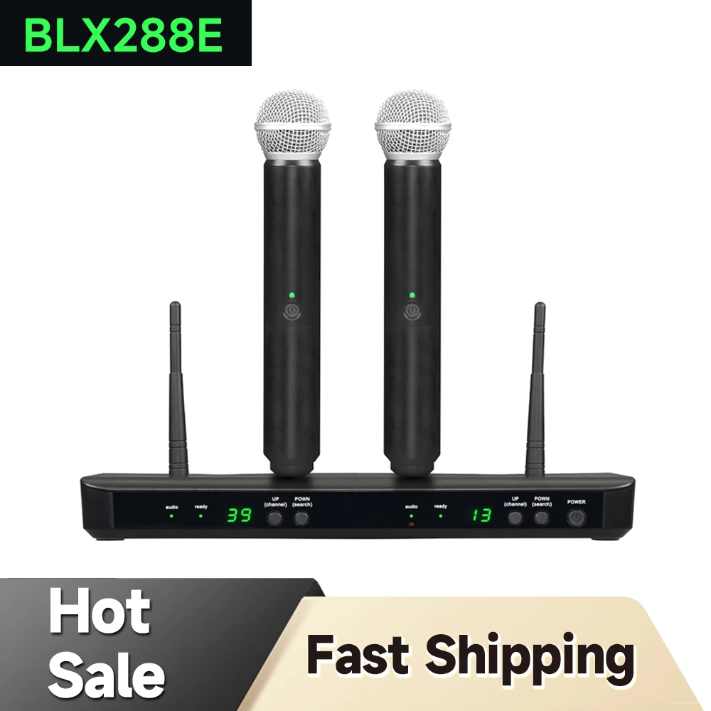 

BLX288 Dual WirelessMicrophone System with QuickScan, 91m Range & Pro Audio for Live Performance, Studio, Public Speaking