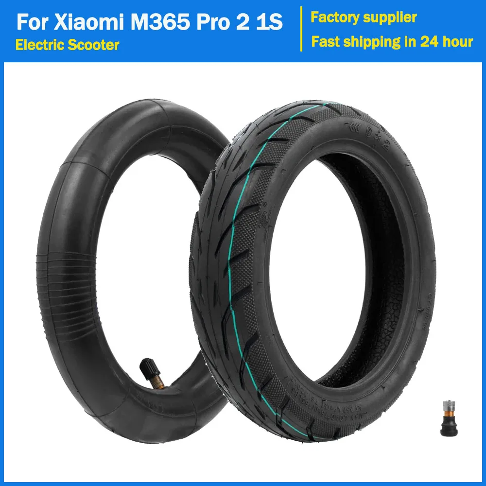 9 Inch Vacuum Tire for Xiaomi M365 1S PRO PRO2 Kickscooter Tyre 9x2.0 Tyre 8.5 Inch Inner Tube Inflatable Electric Scooter Wheel