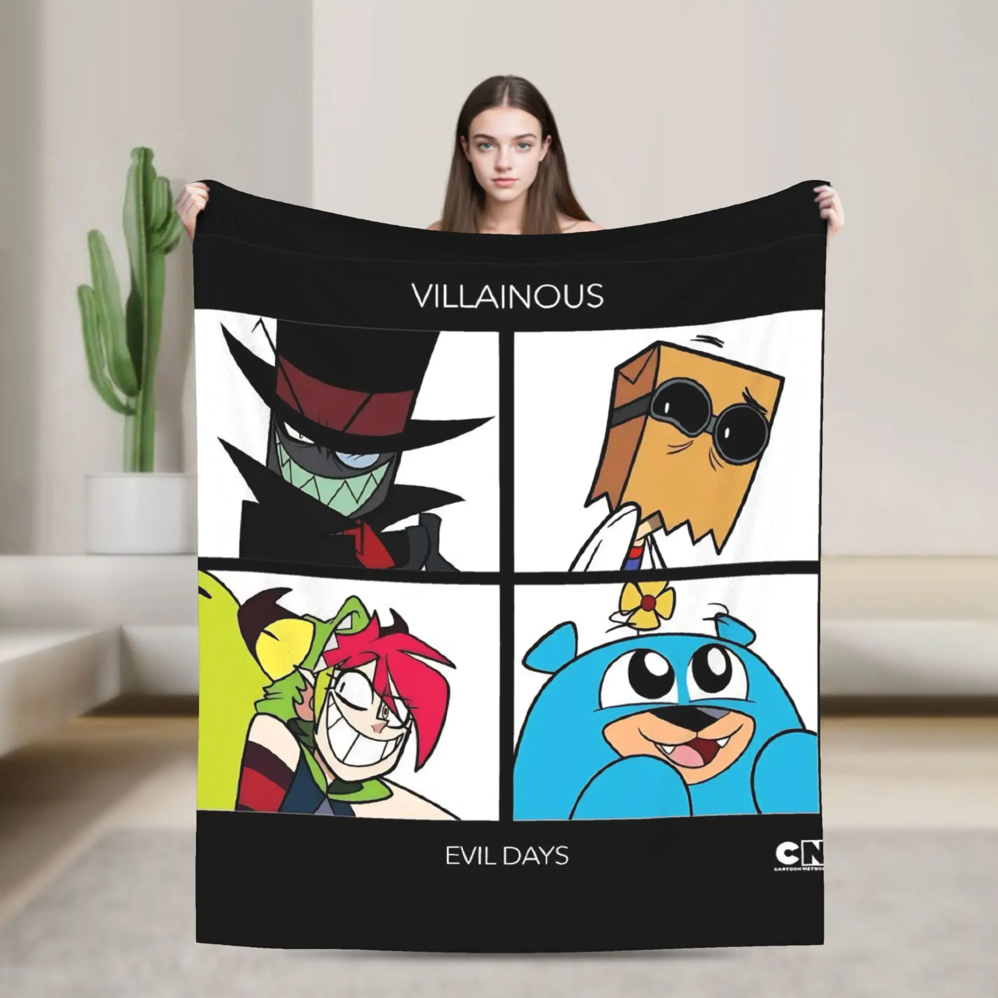 Villainous Comdy Blanket Super Soft Cozy  Throw Blankets for Bed 50x60 Inch Multiple Sizes Rug Piece