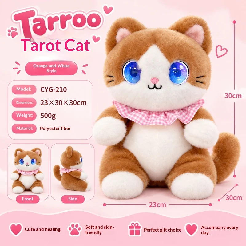 Tarroo Cat AI Plush Toy Smart Voice Interactive Companion Stuffed Doll Soft Plushie For Home Desktop Decor Festival Gift