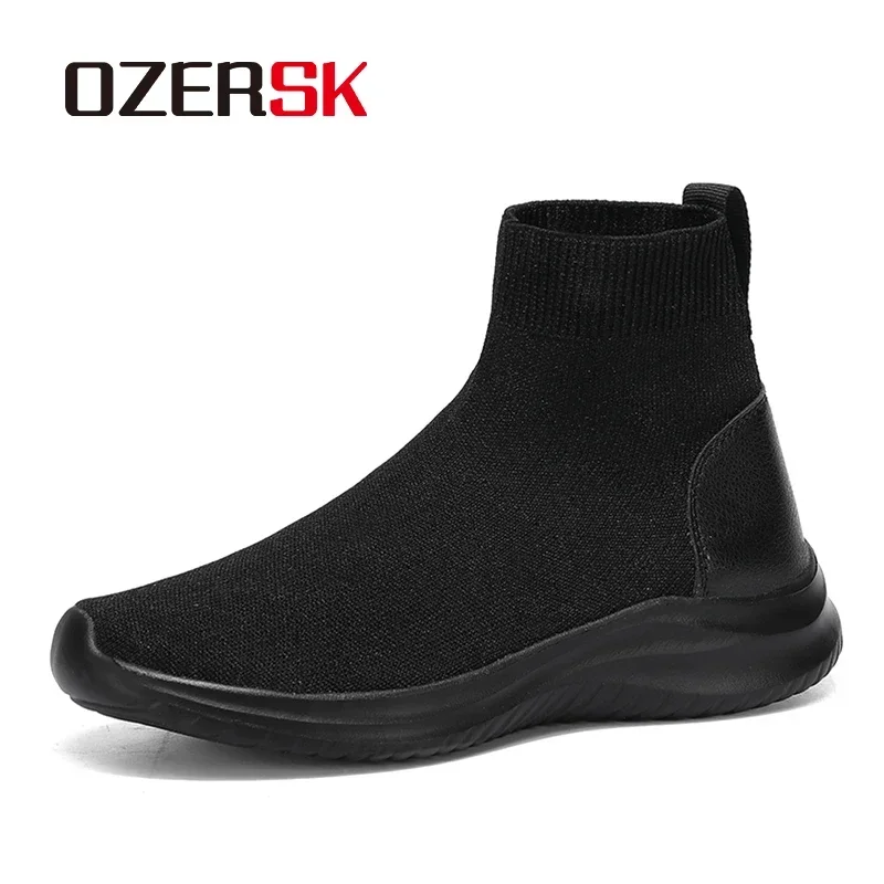 OZERSK Woman's Knitting Socks Shoes Casual Comfortable 2025 All Seasons Walking Light Sneakers For Woman Size 35-42