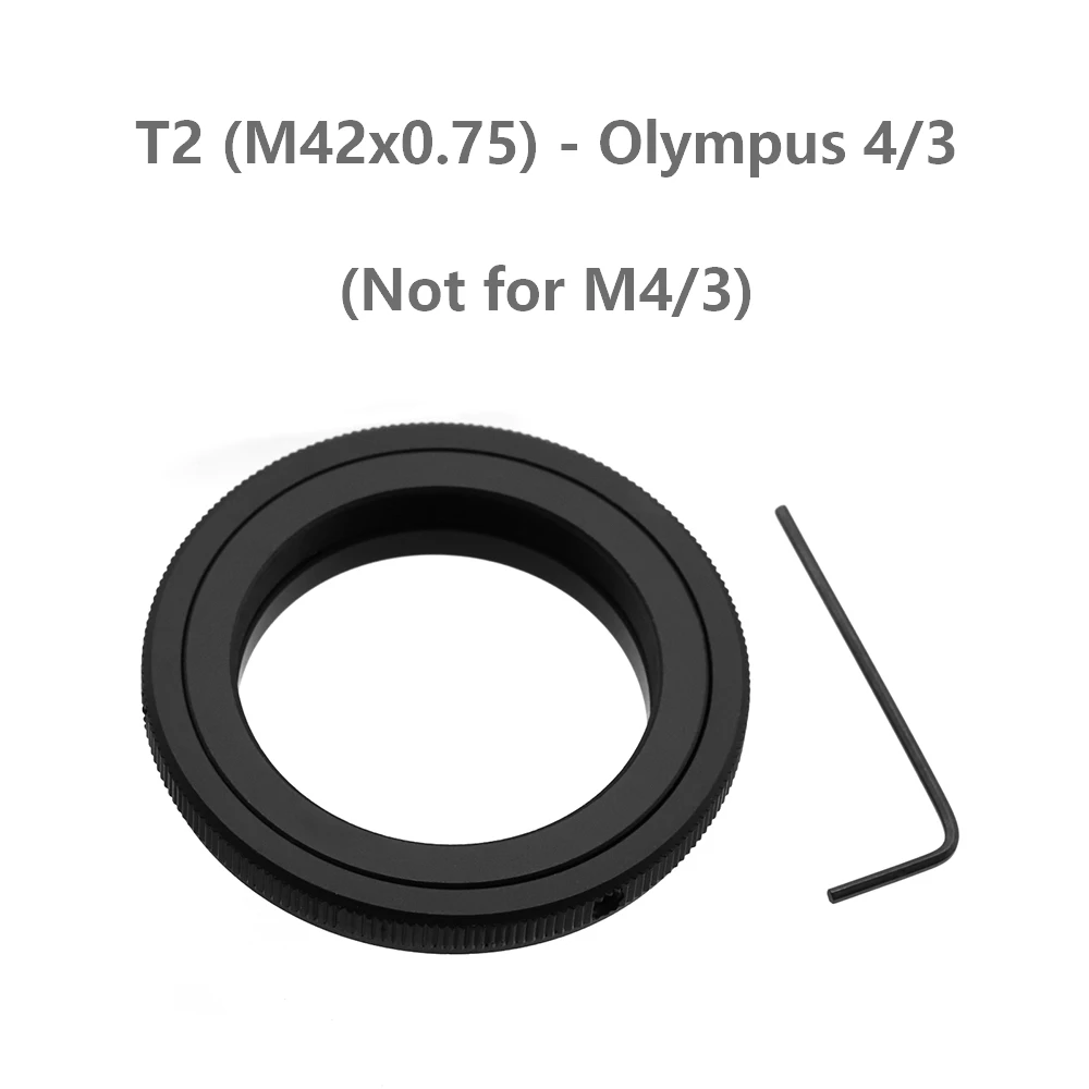 올림푸스 OM 마운트 어댑터 링, T2 (M42x 0.75) 망원경 렌즈, M4/3 아님, 풀 프레임 필름 카메라 OM1 등