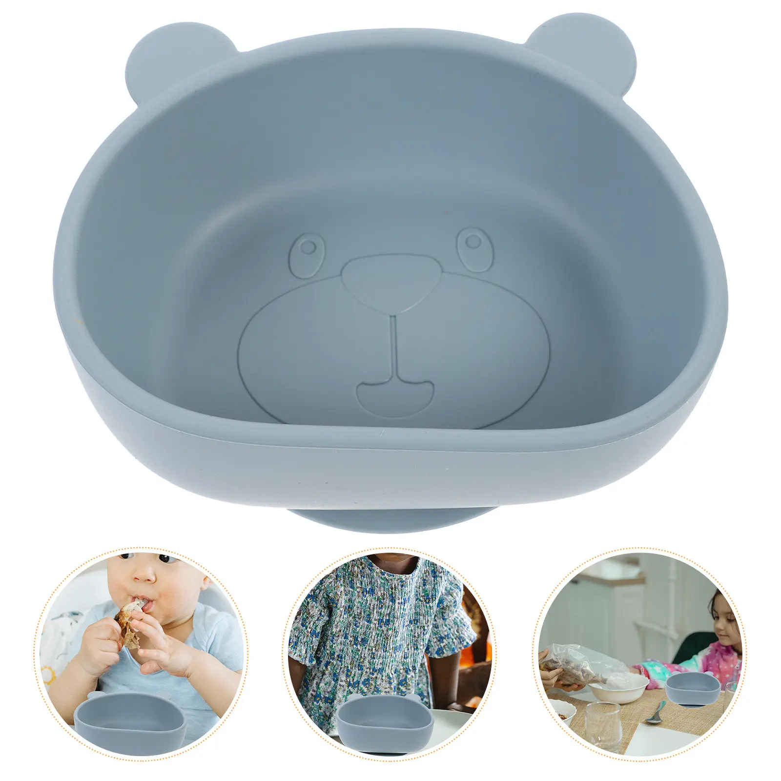 

Silicone Suction Baby Bowl Base for Toddlers Feeding Plate Portable Lightweight Dishware for Feeding