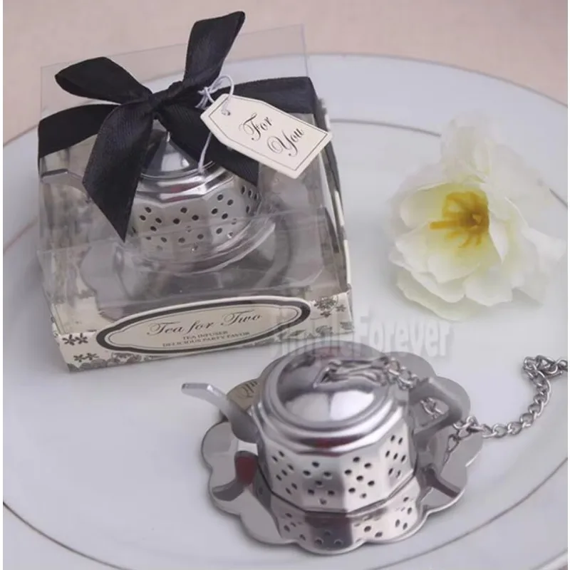 Creative Wedding Party Favor Gift and Giveaways Teapot Tea Infuser Tea Strainer for Guests