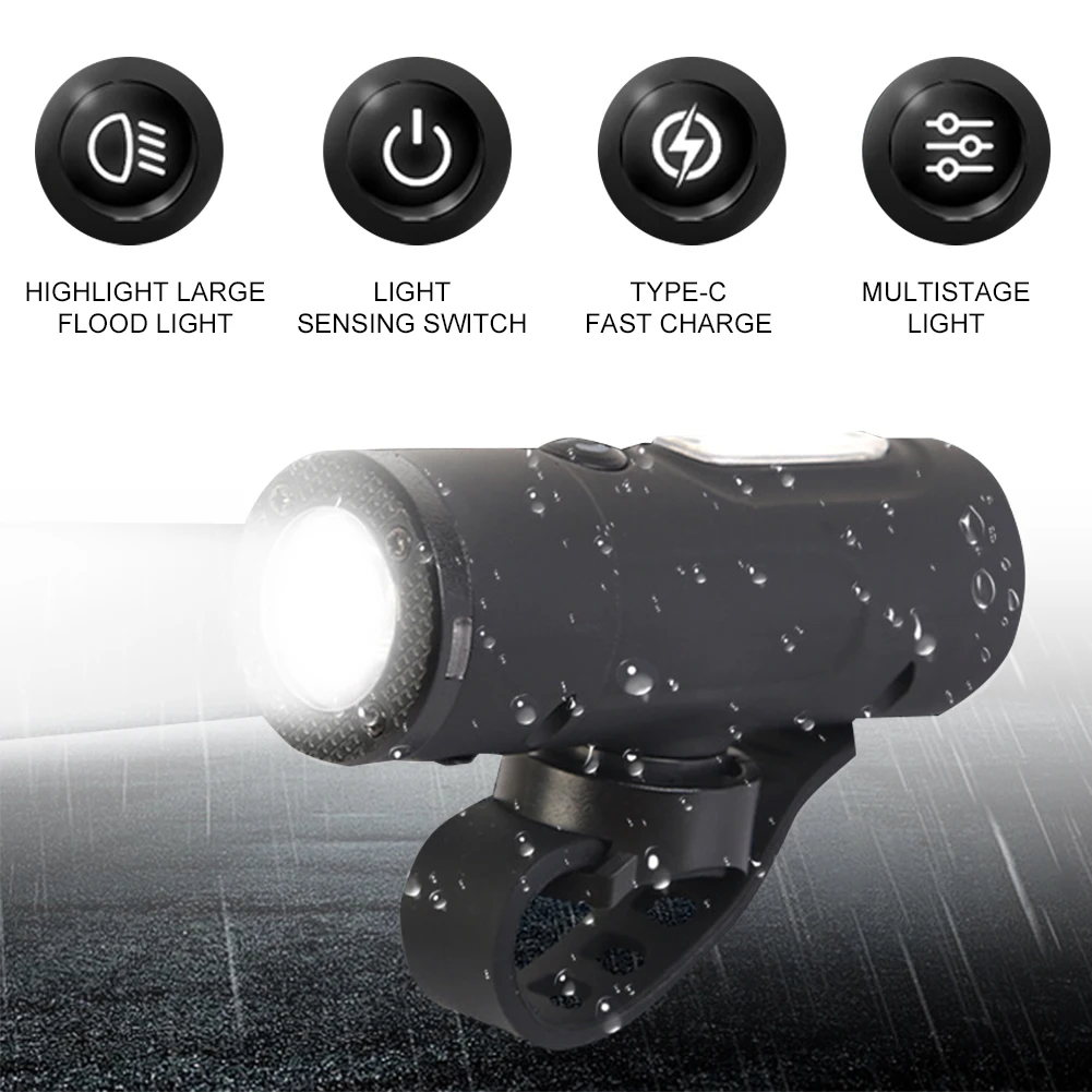 AliExpress NONE 500 Lumen Bike Light Front Rechargeable Front Bike Light Waterproof Bike Light 4 Lighting Modes for Road Cycling