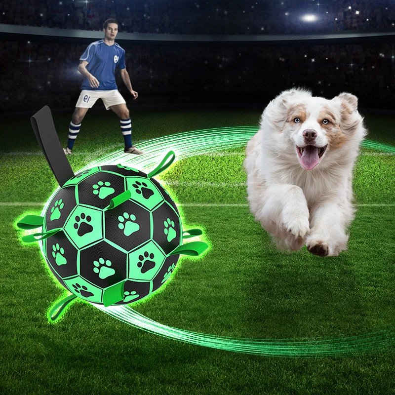 Toys Balls Durable Dog IQ Puzzle Chew Toys For Puppy Small Large Dog Teeth Interactive Dog Soccer Toy Ball Luminous Dog Football