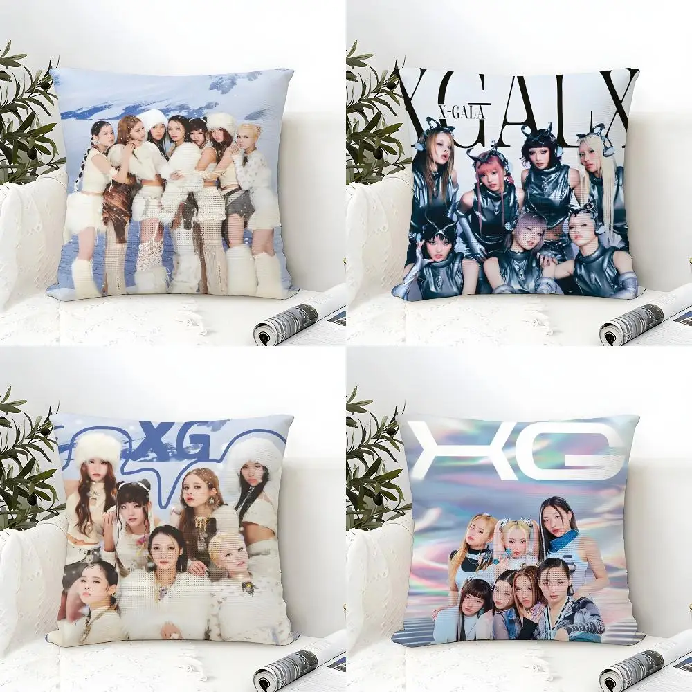 Popular Kpop Band X-XG Cushion Cover Organic Linen Square Pillow Case Durable Non-Allergenic And Kind To Skin