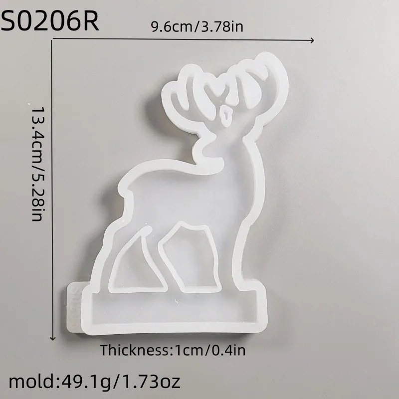 Twisted Elk Candle Holder Insert Decorative Silicone Mold DIY Desktop Decoration Decorative Resin Mold Crafts Gifts