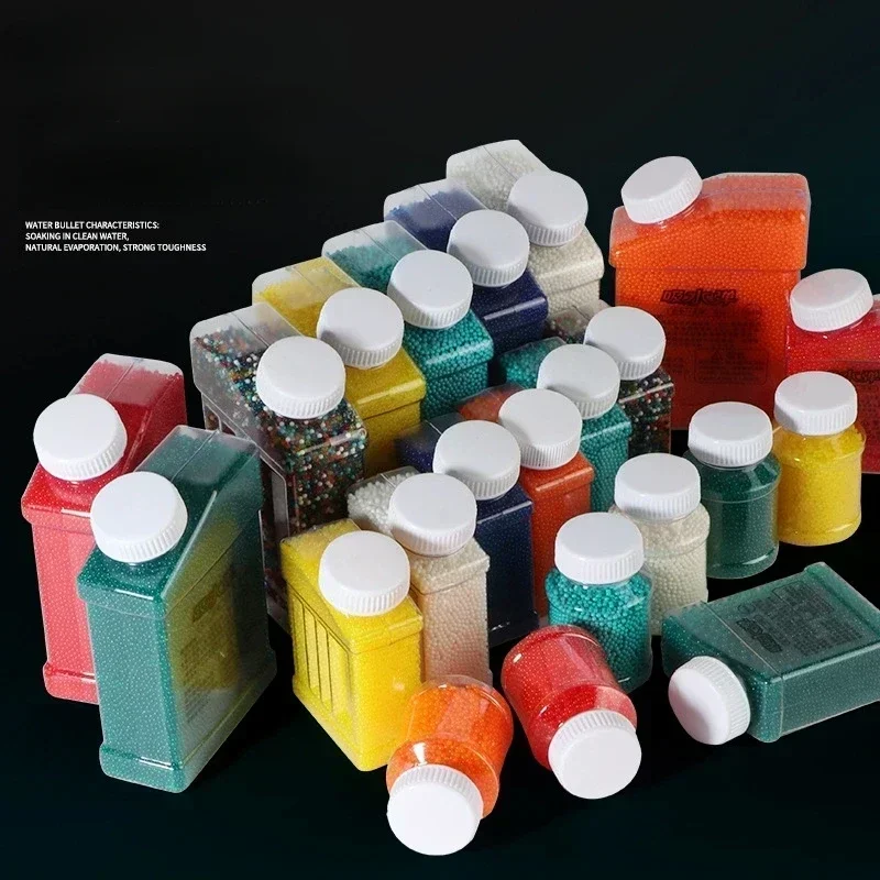 100000 Uds pistolas de bolas de Gel en forma de perla cuentas de agua de suelo de cristal decoración de boda de barro bolas de agua en cultivo recarga Blaster Bullet DI