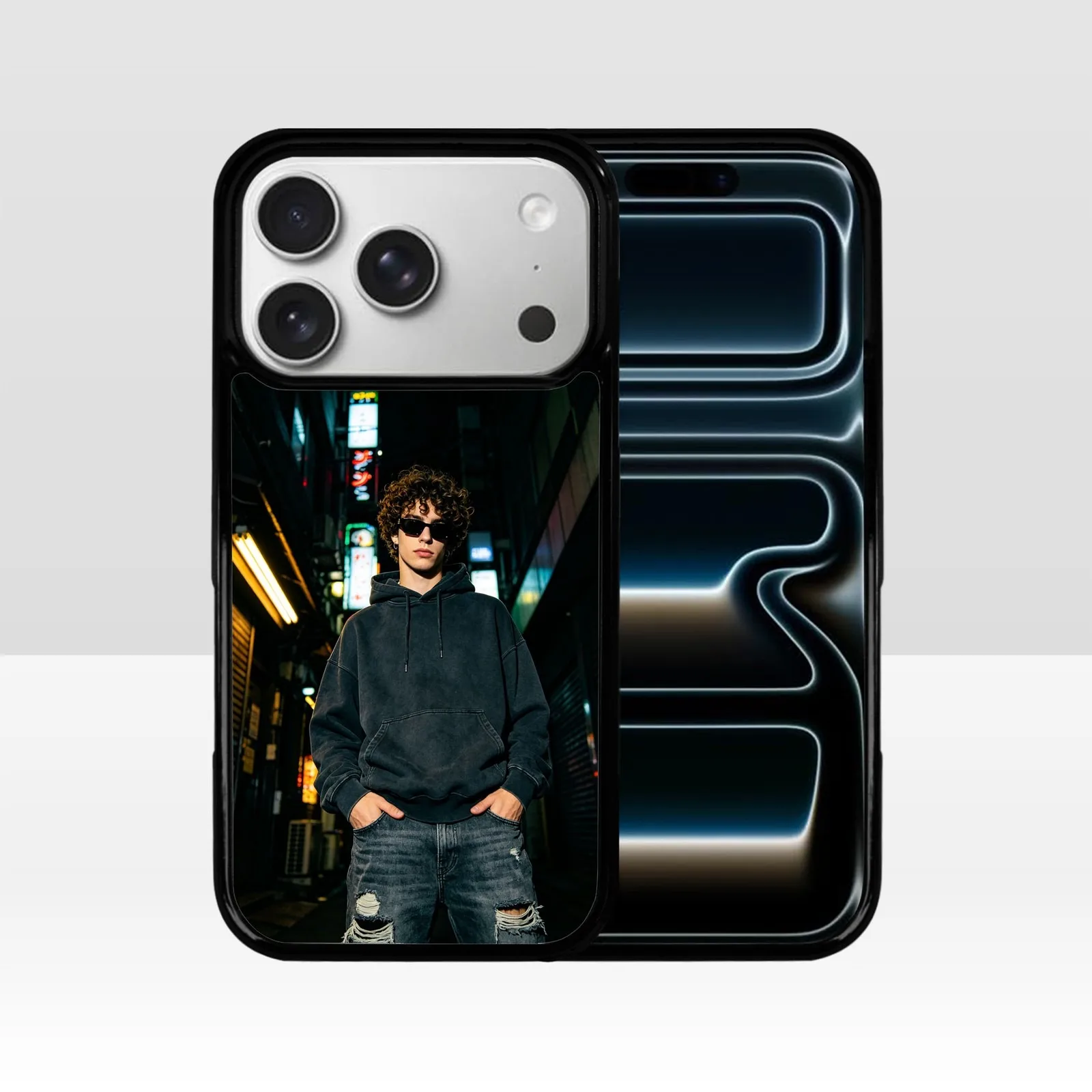 Capa de Telefone Personalizada e Personalizável, Totalmente Envolvente, à Prova de Choque em TPU+PC para iPhone 15 16 17