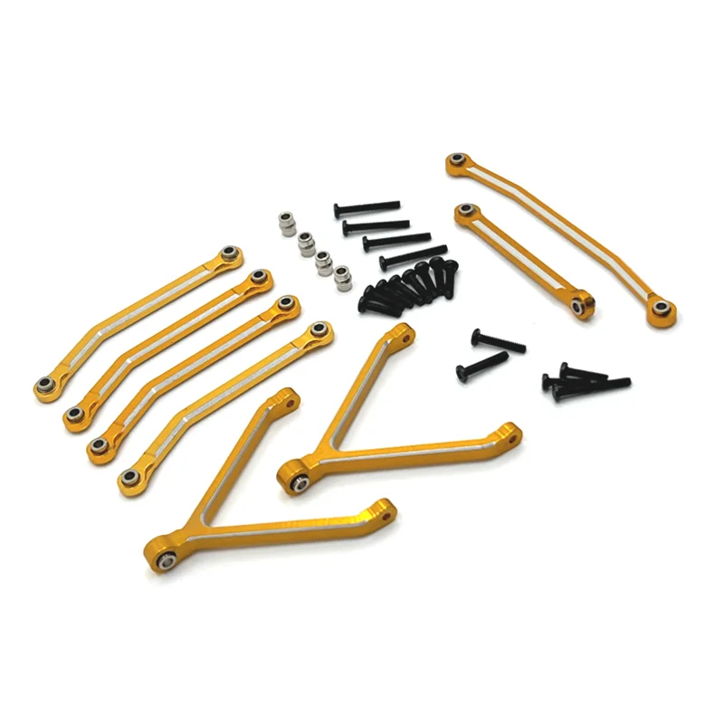 Kit de enlace de dirección de enlace fijo de eje de chasis de proceso CNC de actualización y reacondicionamiento de Metal para FMS 1/24 Xiaoqi FCX24 piezas de coche RC