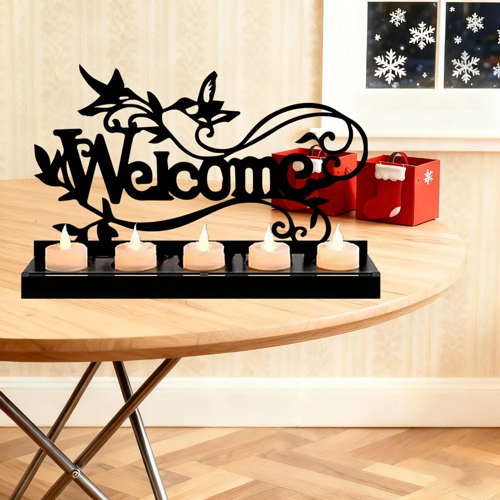 CIFBUY Metal Candlestick Hummingbird Vine Wrought Iron Candle Holder For Christmas Wedding Valentine Table Decor Bendable Hangin