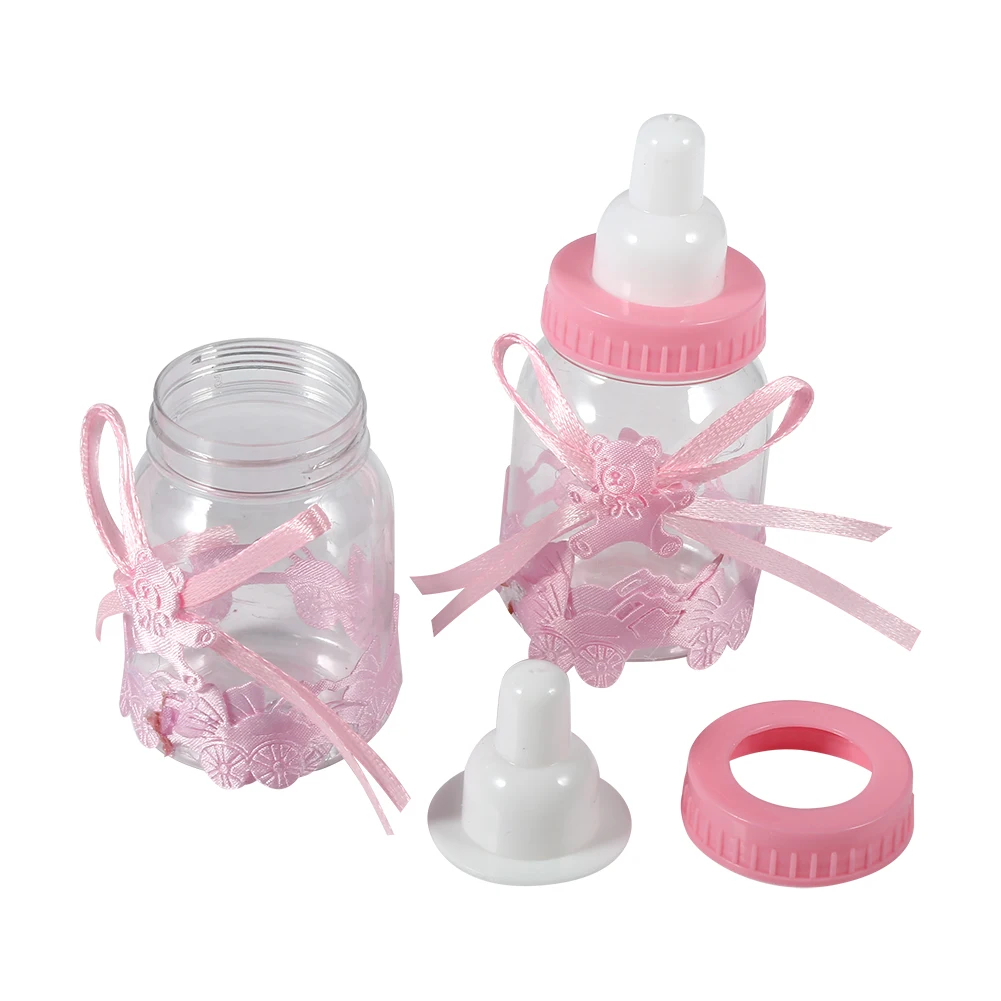 Gender Reveal Party Gifts 12PCS Candy Box  Boy Girl Plastic Feeder Bottle