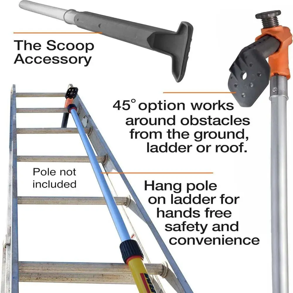 Long Handle Pipe Cleaners Tool Abrasion Resistance Thicken Gutter Cleaning Tool Easy to Use Ergonomic Roofing Leaf Shove Street