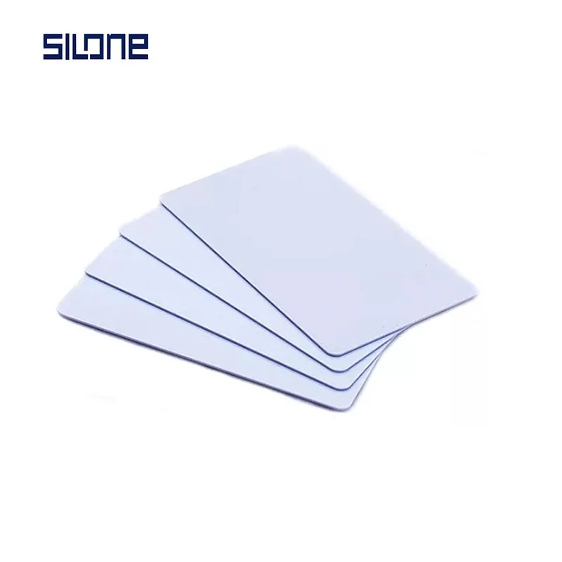 

100PCs custom cr80 13.56MHz ntag213 chip PVC RFID smart blank white NFC business card