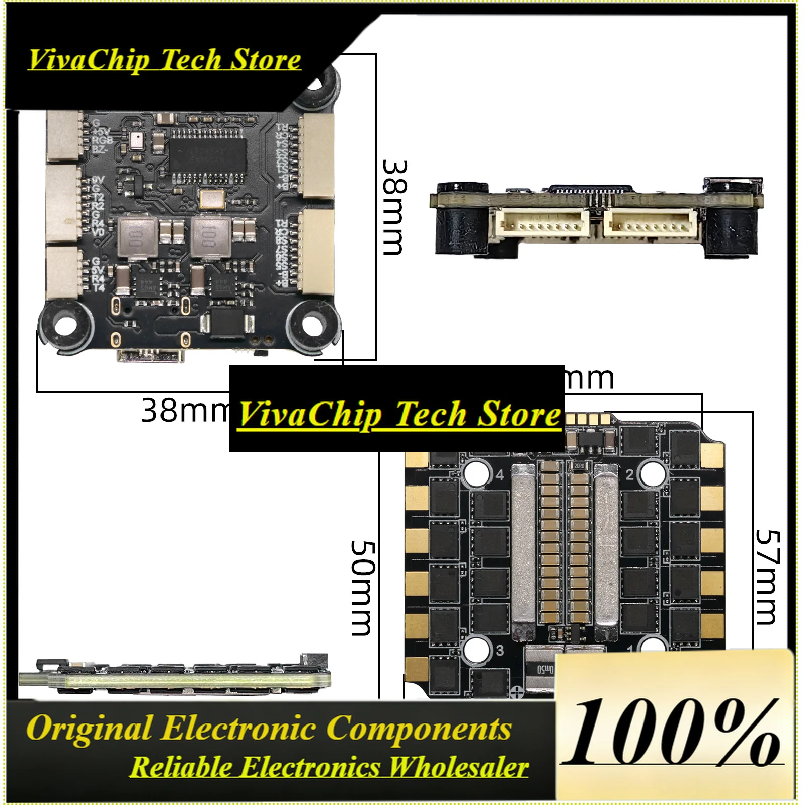 VivaSWholesale STM32 F405 30x30 Flight Controller 80A 8S 4-in-1 ESC Stack For FPV Drone