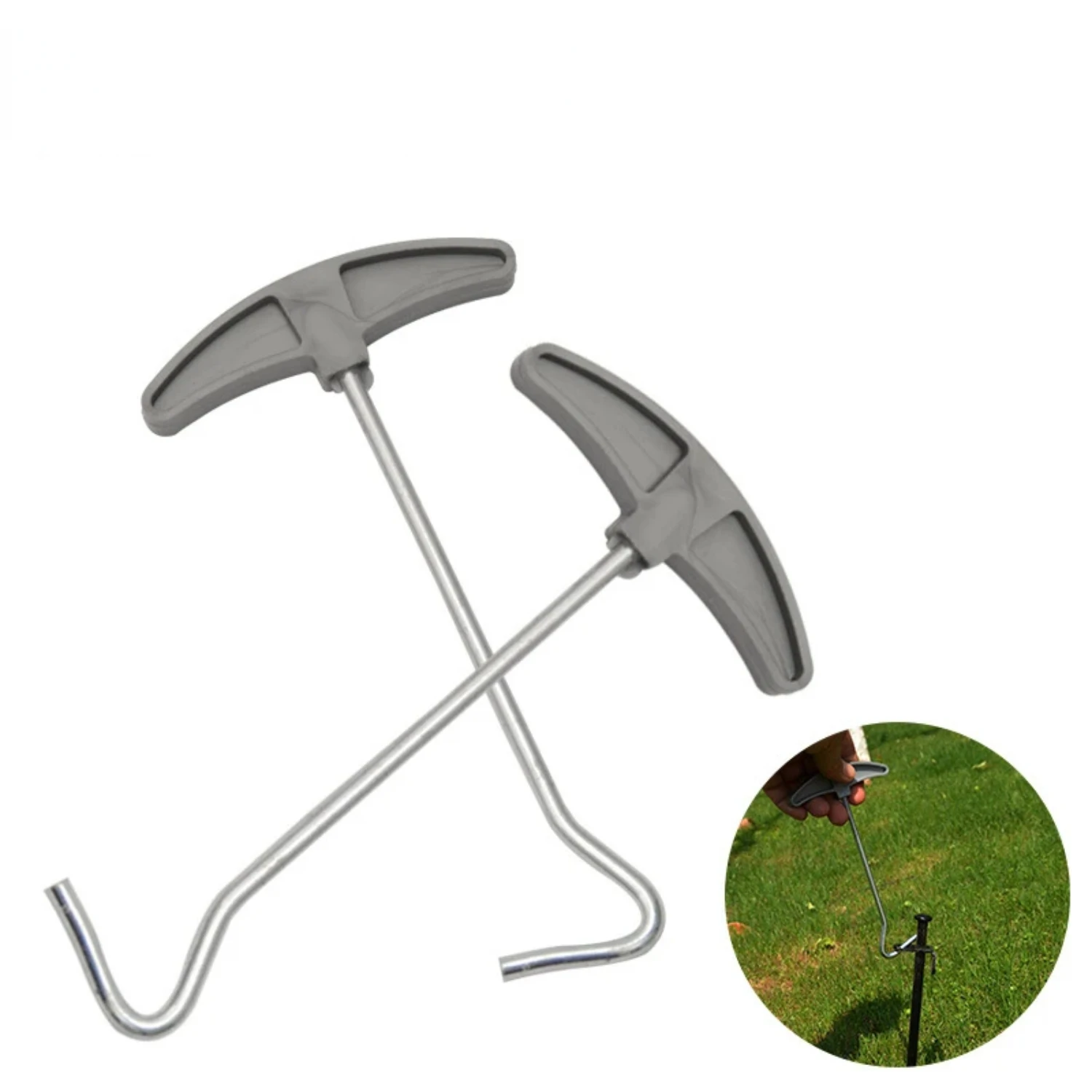 

1pcs Camping Pegs Stakes Puller Awning Ground Hook Nail Extractor Remover Tent Accessories Outdoor Hiking Travel Picnic