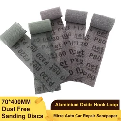 400*70 MM Mesh Sanding Disc Sandpaper 80-320 Grit Hook Loop Dust-Free Anti-Blocking For Car Paint Metal Finishing Polishing