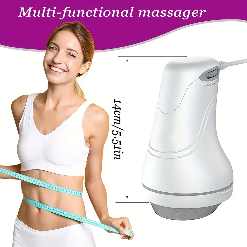 Full-Body Fitness Relaxation Massager, Multifunctional Electric Body Massager, Sports Fitness Equipment, Multifunctional Handheld Massager, Suitable for Arms/Belly/Thighs, Comes with 8 Interchangeable Massage Heads, the Best Holiday Gift for Parents, Loved Ones, and Friends