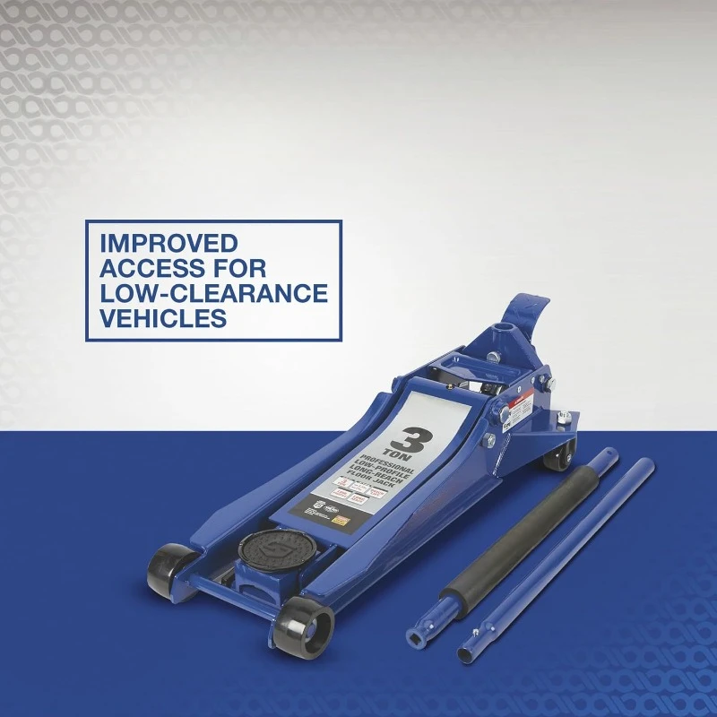 Long-Reach, Low-Profile Professional Service Floor Jack — 3-Ton Capacity,home.