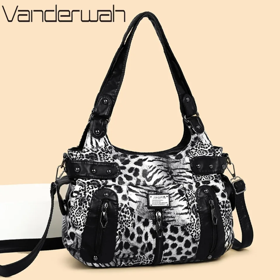 

New Luxury Handbags For Women Leopard Print Pattern Designer Large Capacity Crossbody Female Ladies Leather Casual Tote Bags Sac