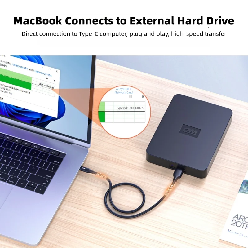 Micro B USB 3 0 to Type C Cable Adapter Connector 5Gbps External Hard Drive Disk Cable Type-C to USB 3.0 Micro B for Hard Drive