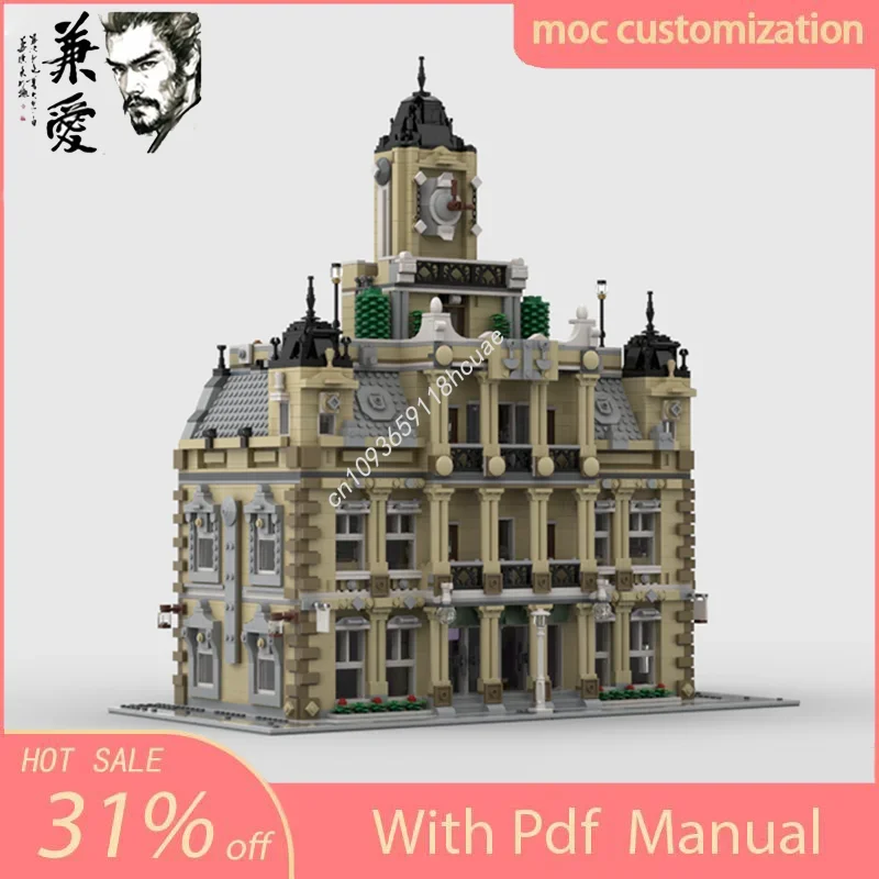 MOC Custom Modular Building The Courthouse Street View Model Building Block Creative Assembly Educational Bricks Toys Kid Gift