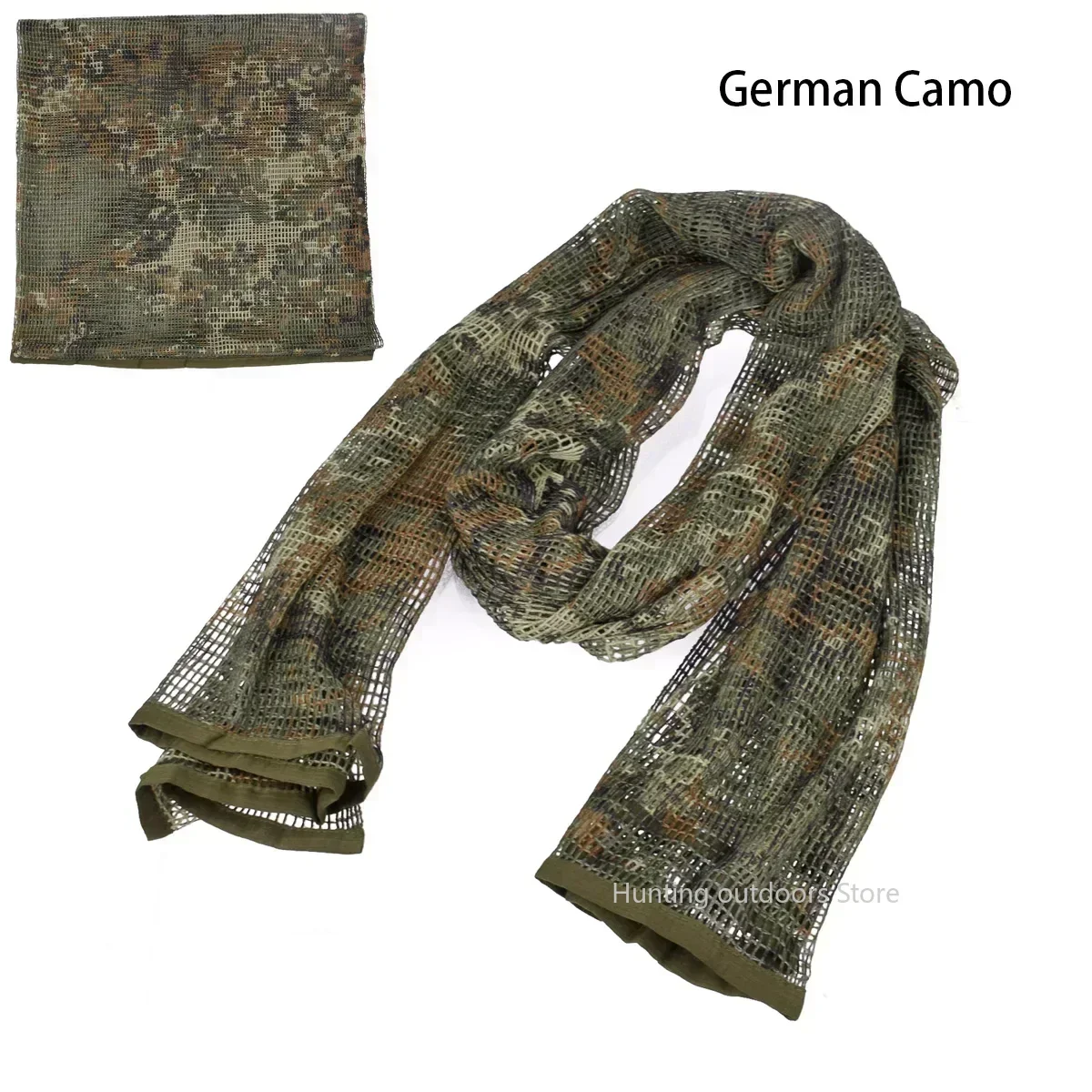 Camo scarf Cotton Camouflage Tactical Mesh Scarf Sniper Face Veil Camping Hunting Multi Purpose Hiking Scarve Ghillie