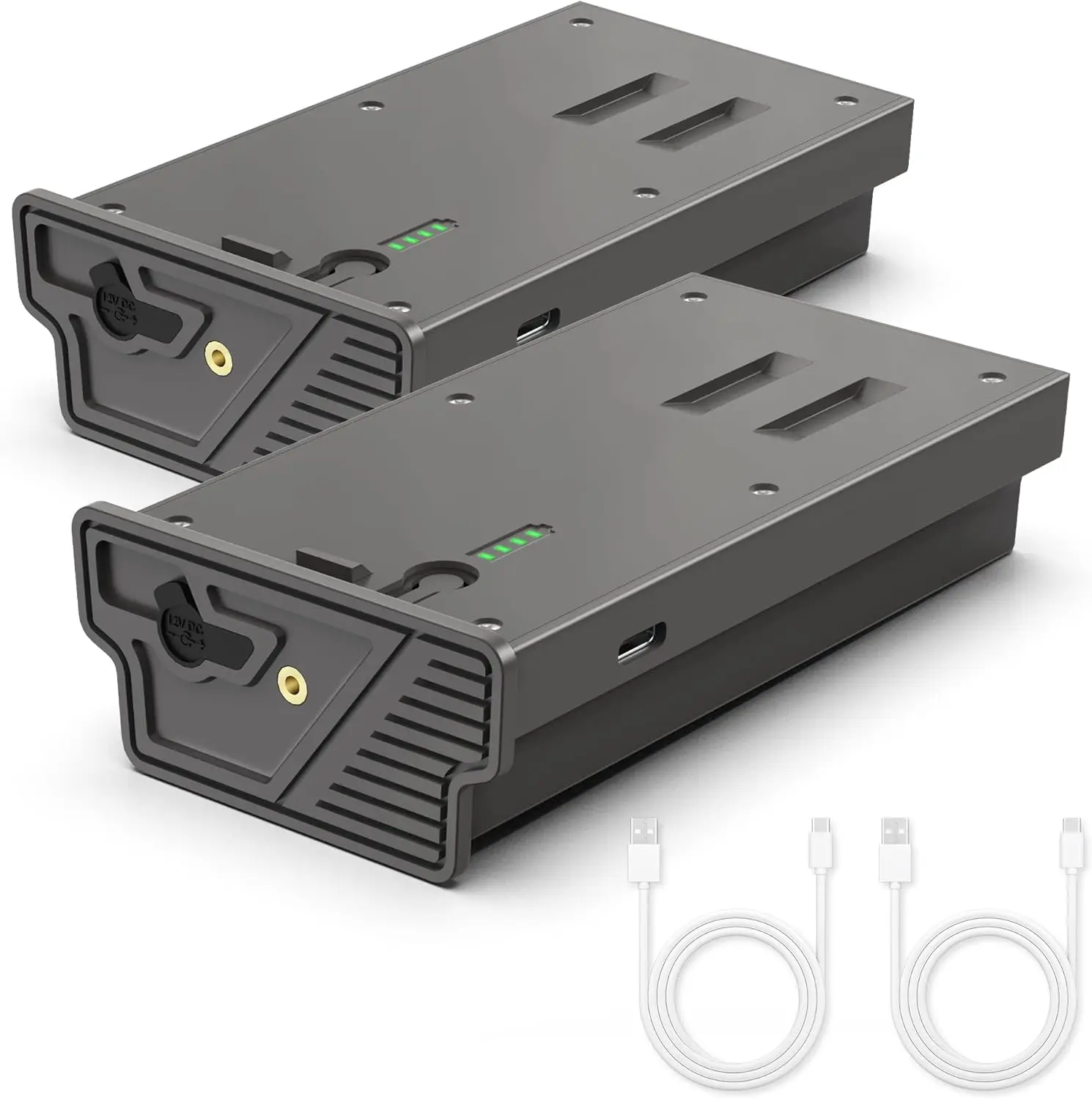 

Комплект из 2 перезаряжаемых литиевых аккумуляторов с LED-индикатором и солнечной зарядкой для охотничьих камер, высокая емкость 6000 мАч