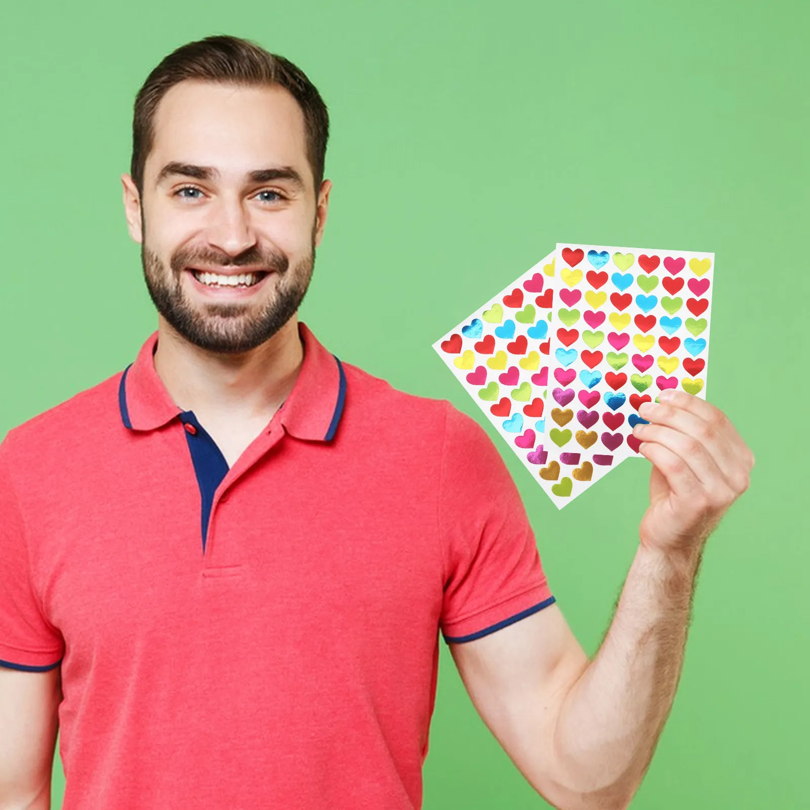 

2100Pcs Vibrant Heart Stickers Assorted Colors Easy Peel Self Adhesive Love Decorative Stickers for Scrapbooks Diaries