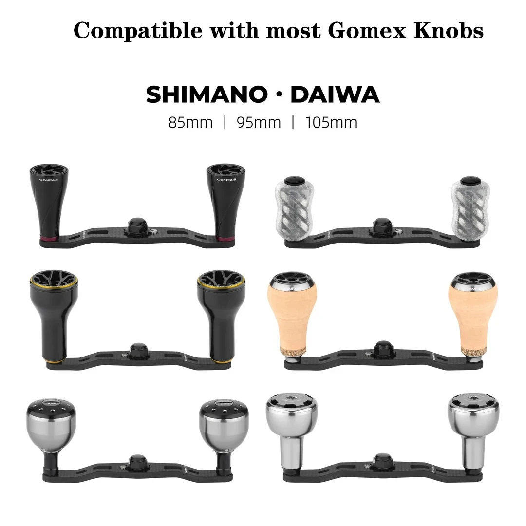 Gomexus Carbonfaser-Griff für Shimano Daiwa Angelrollen 95mm 100mm 105mm – Detail 3