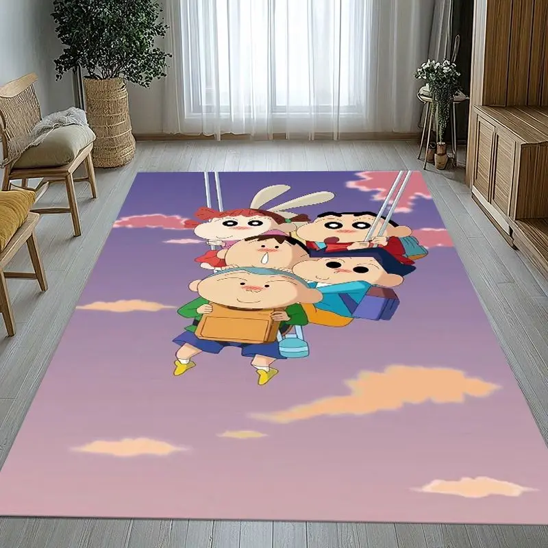 3D C-Crayon Shin-chans Cartoon Area Rug,Soft Non-Slip Carpet Mat for Living Room Bedroom Kids Playroom,Sofa Floor Rug,Home Decor