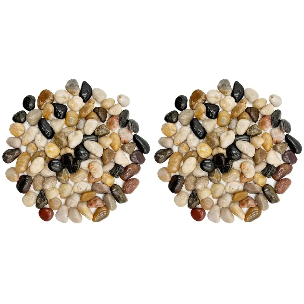 

12 фунтов речных камней и гальки для комнатных растений, 3/8-1 дюйм, натуральный декоративный гравий для аквариумов, камни для прудов и садового декора (упаковка)