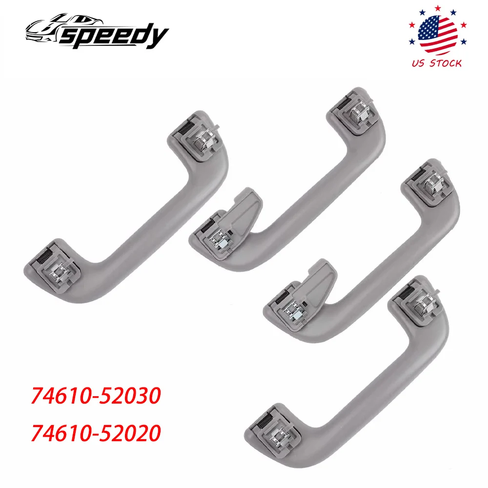 

74610-52020 4x Front +Rear Inner Roof Ceiling Pull Handle Grab for Toyota Corolla Yaris Rav4 74610-52030