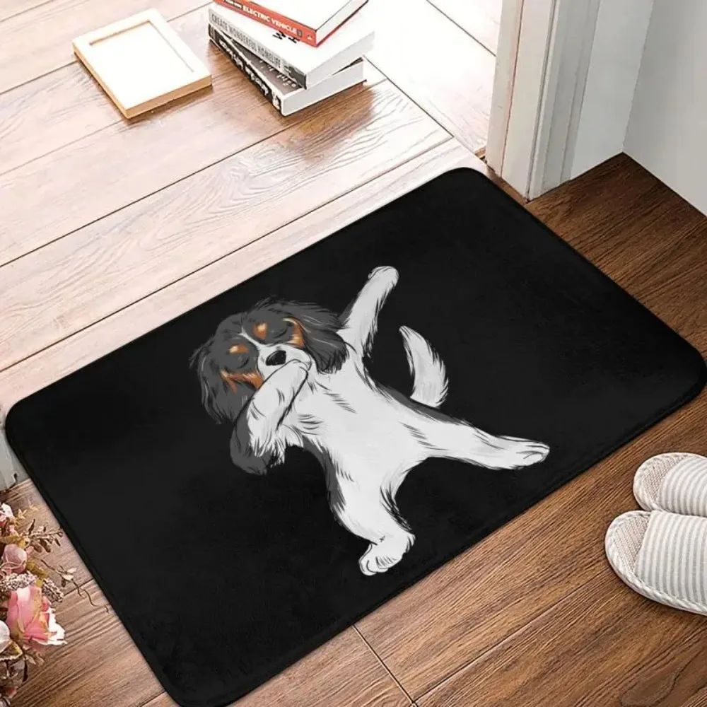 Dabbing Cavalier King Charles Spaniel Doormat Mat Anti-Slip Dog Bathroom Kitchen Living Room Rug Entrance Toilet Footpad Carpet