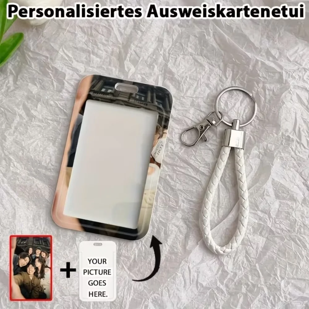 DIY Group Photo Acrvlic Double Sided Custom ID Card Holder Credit Card and Bank Card Protective Case Student ID Key Chain