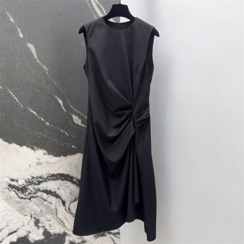 

Women's dress New asymmetrical slim fit sleeveless long dresses for summer 2025 Irregular patchwork midi dresses party dresses