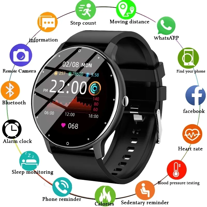 

2024 New Full-touch Smart Watch for Men and Women Sports Fitness Watch IP67 Waterproof Bluetooth Android IOS Smart Watch