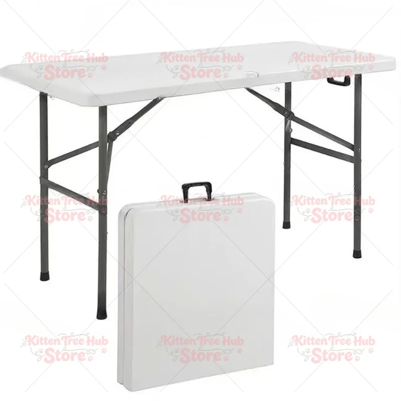White Portable Outdoor Foldable Chair Table 6ft 8ft Plastic Dinning Bbq Picnic Camping Folding Table for Events Folding Table