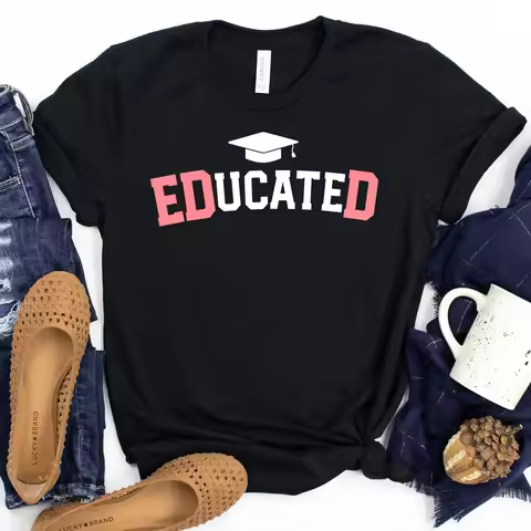 EDucateD T Shirt Doctor of Education For Her EdD Wife Graduation Funny Boyfriend