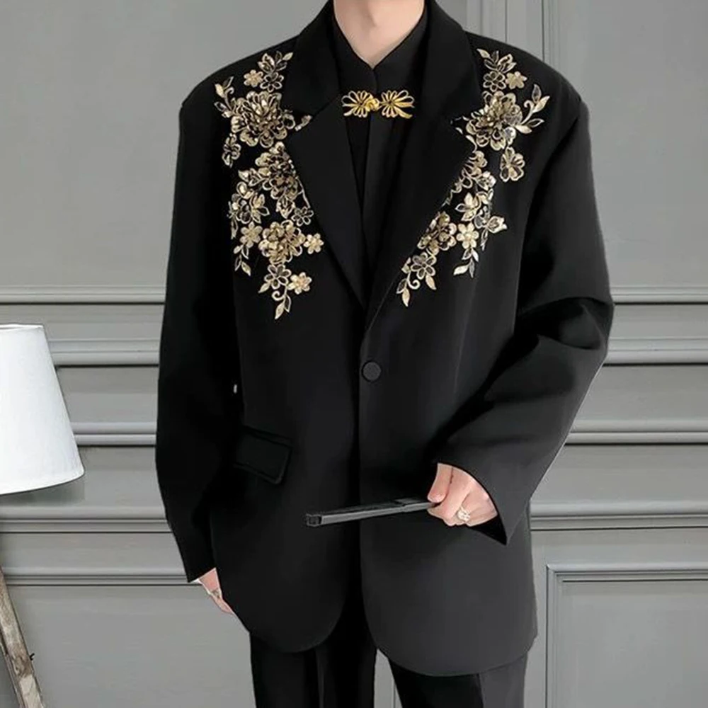 

Новая зимняя мужская куртка с вышивкой, в китайском ретро-стиле, модная, повседневная, свободного кроя, нишевая модель