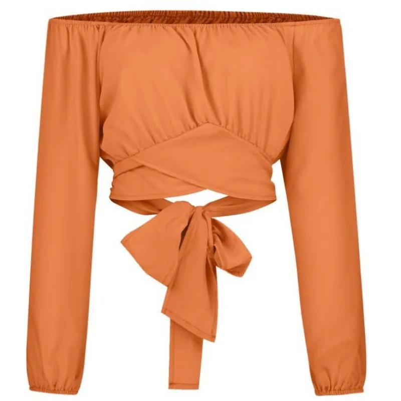 Fashionable Foreign Fashion Suit Women's Autumn Lace-up Long-sleeved Shirt Top High-waisted Hip-hugging Short Skirt