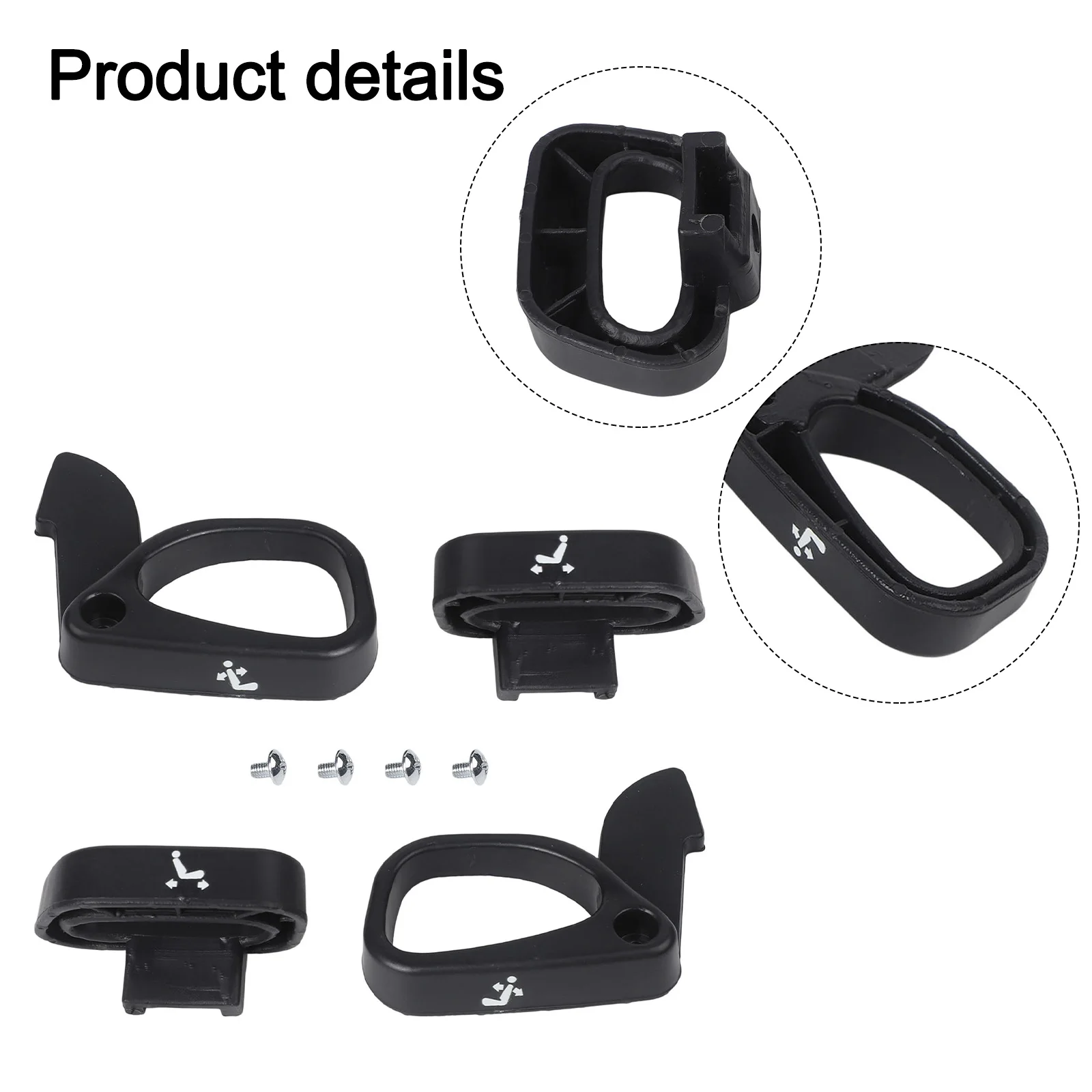 

Car Handle Replacement Seat Recliner Handle Front Rear Handle Plastic Material 4 Piece Set Automotive Accessories