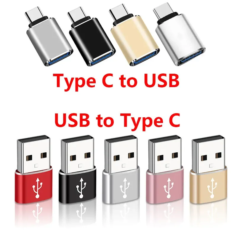 New For iPhone 12 11 New Mini Aluminum Alloy Cable Adapter Type C to USB 30 Converter Fast Charger Connector Mobile Accessories